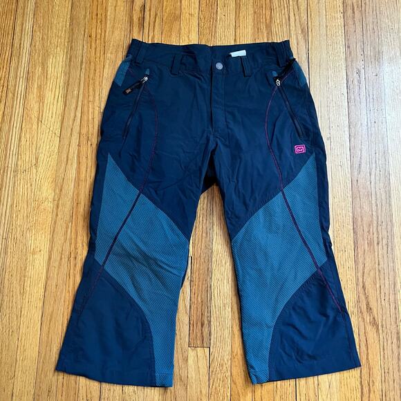 Mountai Pants Womens Capri 27” Waist Performance Hike Blue - Picture 1 of 8